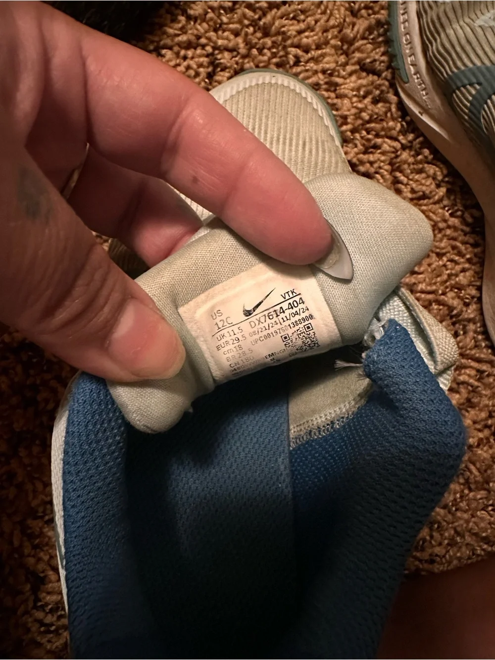 Nike Kids Sneakers with Navy Collar